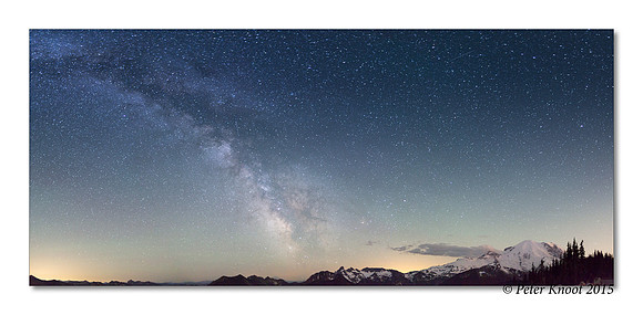 Milky Way Over Mount Rainier