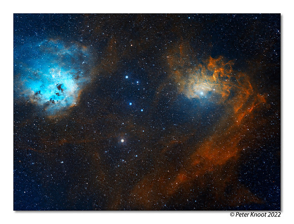 The Flaming Star and Tadpoles Nebulae