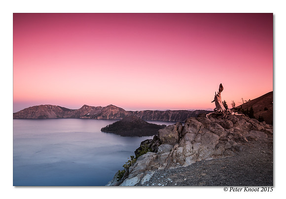 Sunset over Crater Lake