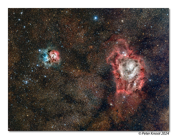 Lagoon and Trifid Nebulae