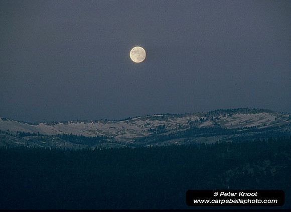 Moon over Sierra Nevada